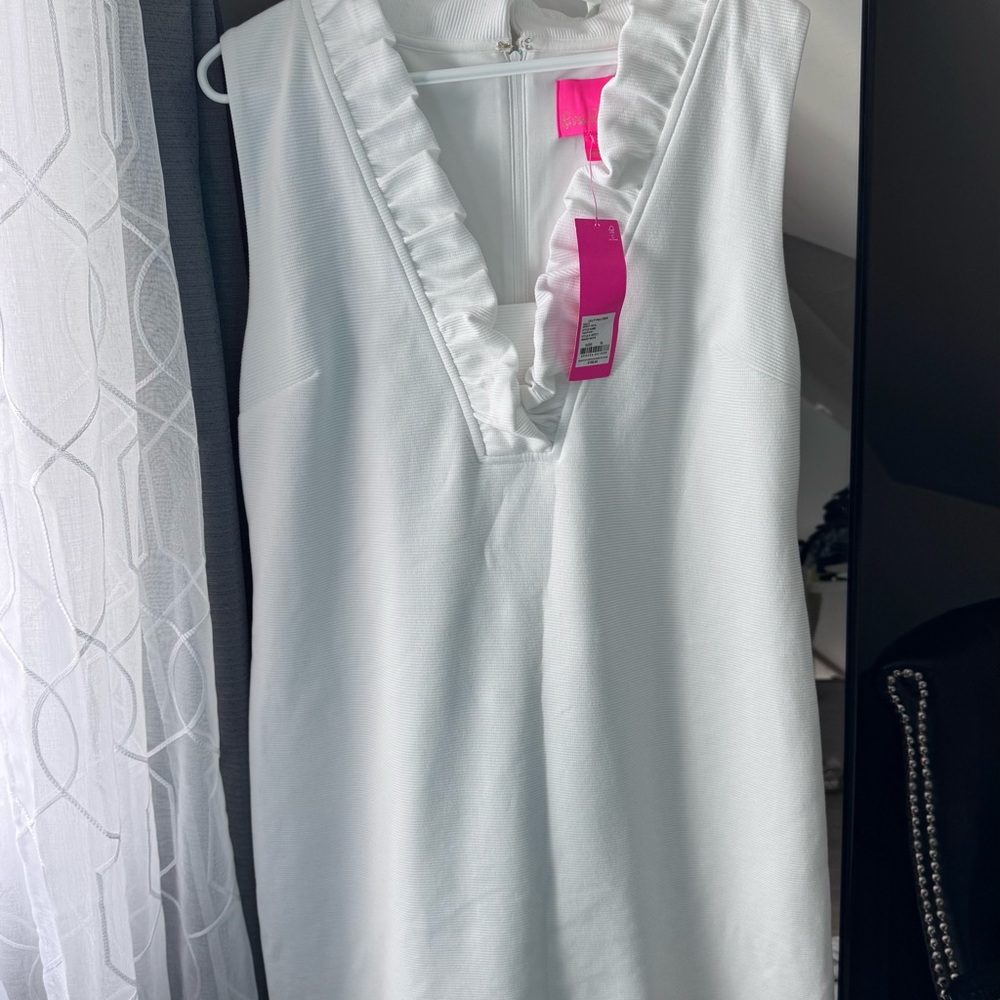 Lilly Pulitzer white lined dress